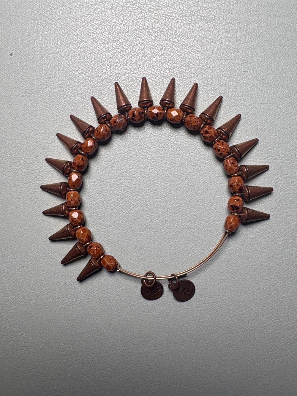Alex and Ani Brown Spike Bead Bracelet
